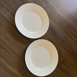 100% Authentic Tiffany&Co Vintage Weave dessert plates - set of 2